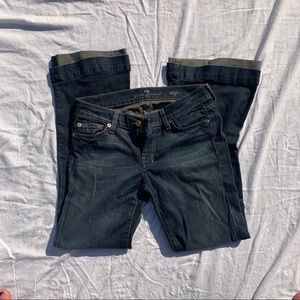 7 for For All Mankind Dojo Dark Flare Sz 24 Hemmed